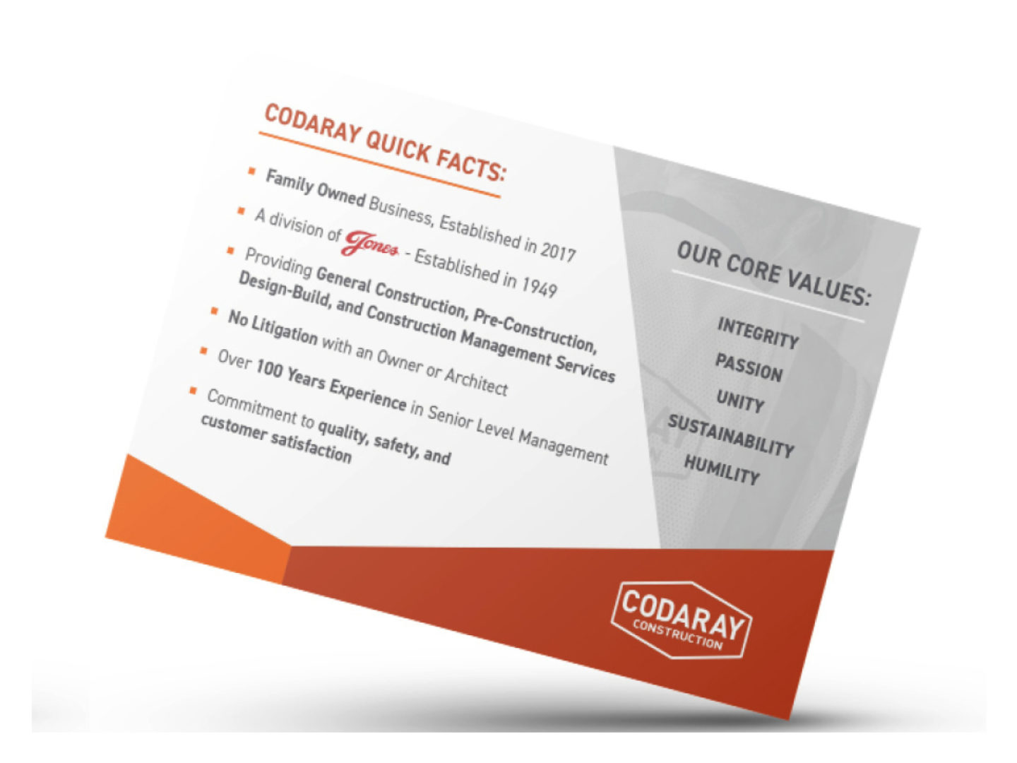 Codaray Construction Print Materials