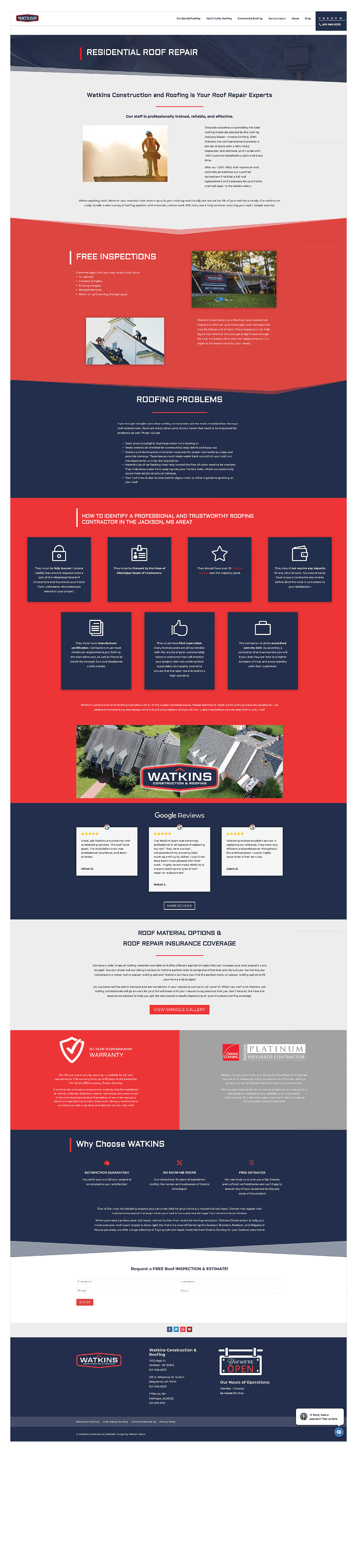 Watkins Construction Website