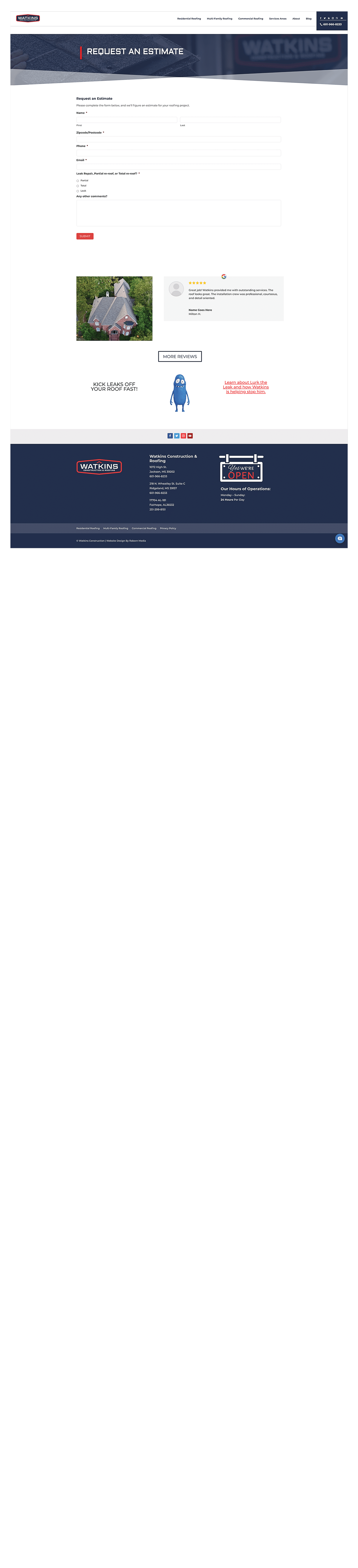 Watkins Construction Website