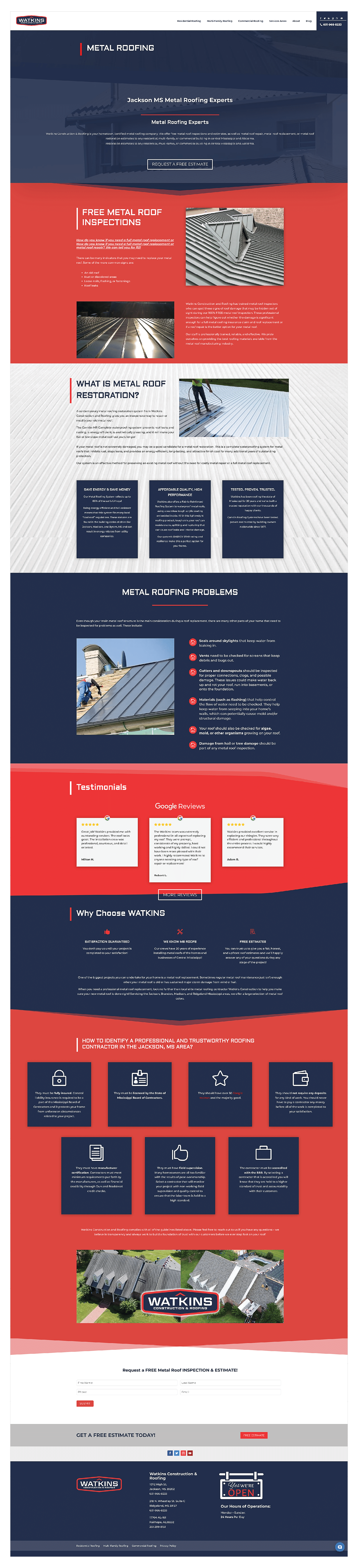 Watkins Construction Website