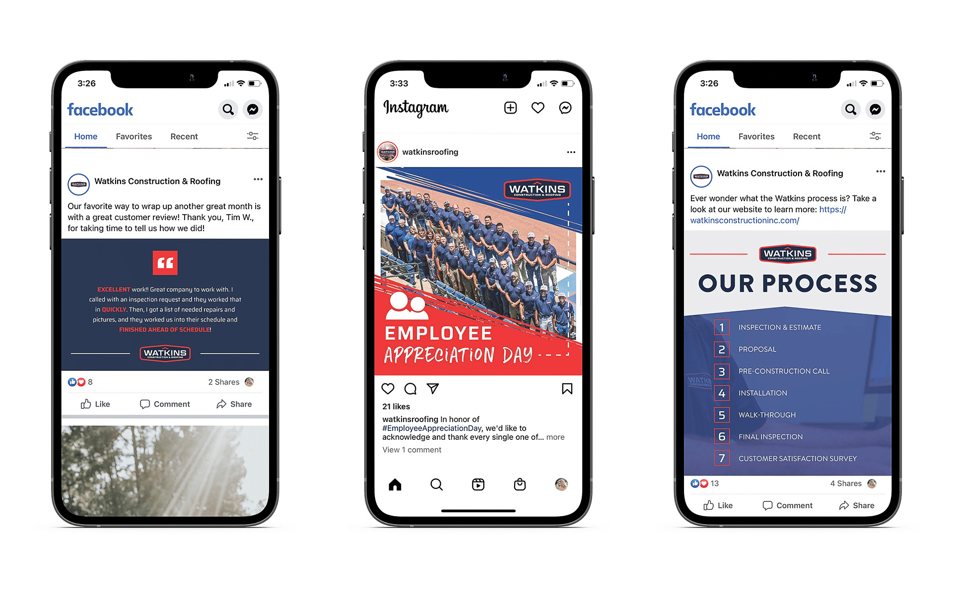 Watkins Construction Social media example