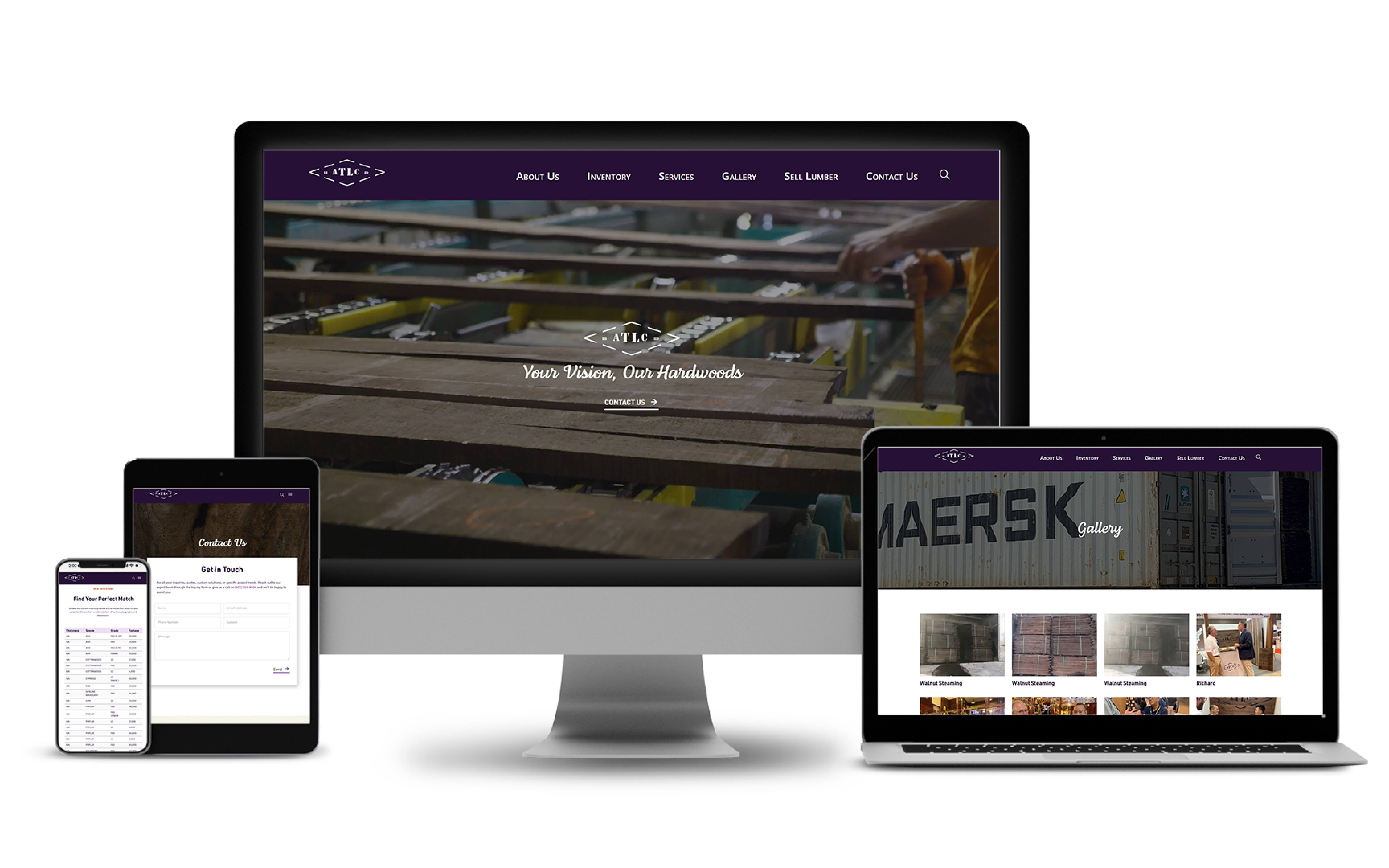 Mockup showing the Anderson Tully website across multiple devices, including desktop, laptop, tablet, and smartphone, demonstrating responsive design and consistent user experience.